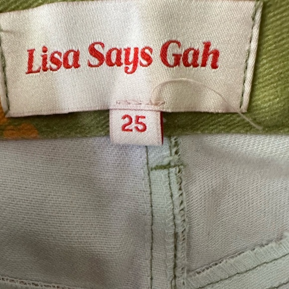 Lisa Says Gah Urban Outfitter Exclusive Printed High Rise Wide Leg Robyn Jean 25 - Picture 11 of 12